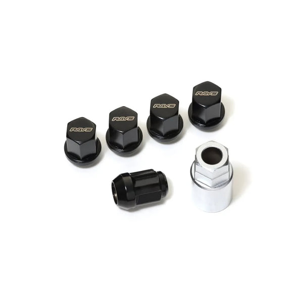 RAYS 19HEX Nut & Lock Set L33 (M14×1.5 / 5 Lug)