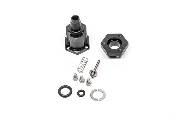 Radium Engineering フューエルポンプアウトレットアダプター（チェックバルブ内蔵）6AN/10mmバーブ