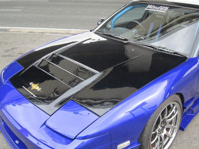 Triple Ducted Hood for S13 Hatchback, Glare - 0