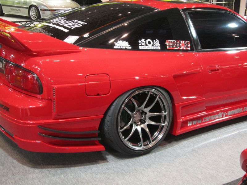GT Rear Wide Fenders for S13 Hatchback, 30mm or 50mm, Rear, Glare