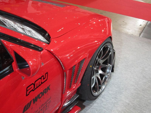 GT Front Wide Fenders for S13 Hatchback, 30mm or 50mm, Front, Glare