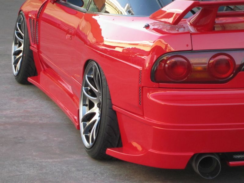 GT Rear Wide Fenders for S13 Hatchback, 30mm or 50mm, Rear, Glare