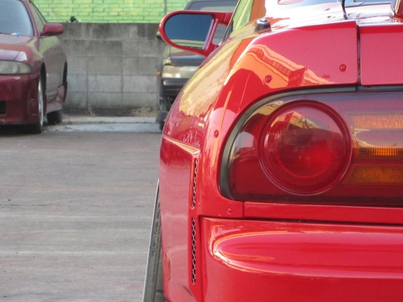GT Rear Wide Fenders for S13 Hatchback, 30mm or 50mm, Rear, Glare