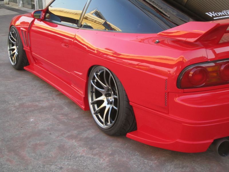 GT Rear Wide Fenders for S13 Hatchback, 30mm or 50mm, Rear, Glare