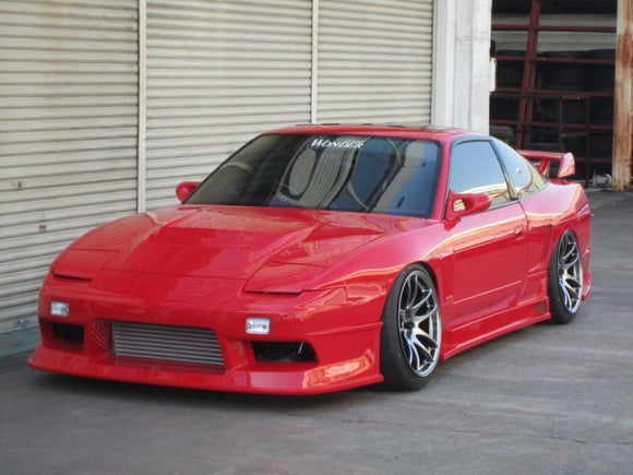 GT Front Wide Fenders for S13 Hatchback, 30mm or 50mm, Front, Glare