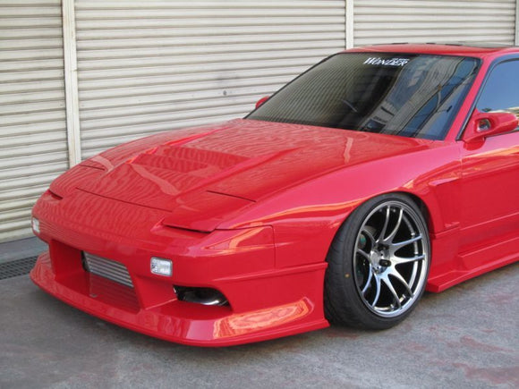 GT Front Wide Fenders for S13 Hatchback, 30mm or 50mm, Front, Glare