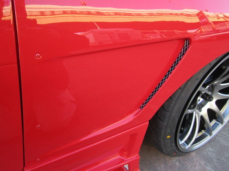GT Rear Wide Fenders for S13 Hatchback, 30mm or 50mm, Rear, Glare