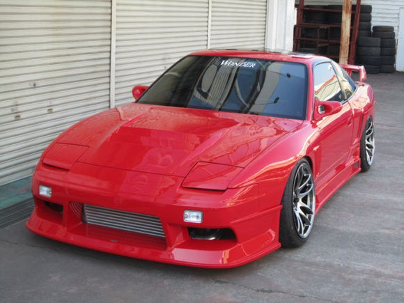 GT Front Wide Fenders for S13 Hatchback, 30mm or 50mm, Front, Glare