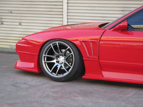 GT Front Wide Fenders for S13 Hatchback, 30mm or 50mm, Front, Glare