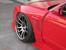 GT Front Wide Fenders for S13 Hatchback, 30mm or 50mm, Front, Glare-18