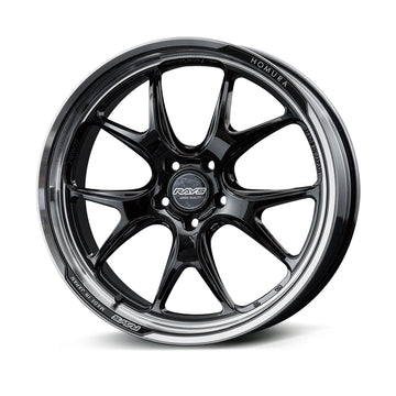 RAYS HOMURA 2x5RA wheel in Glossy Black / Rim DMC (BAJ)