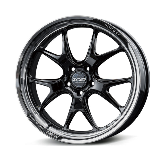 RAYS HOMURA 2x5RA wheel in Glossy Black / Rim DMC (BAJ)