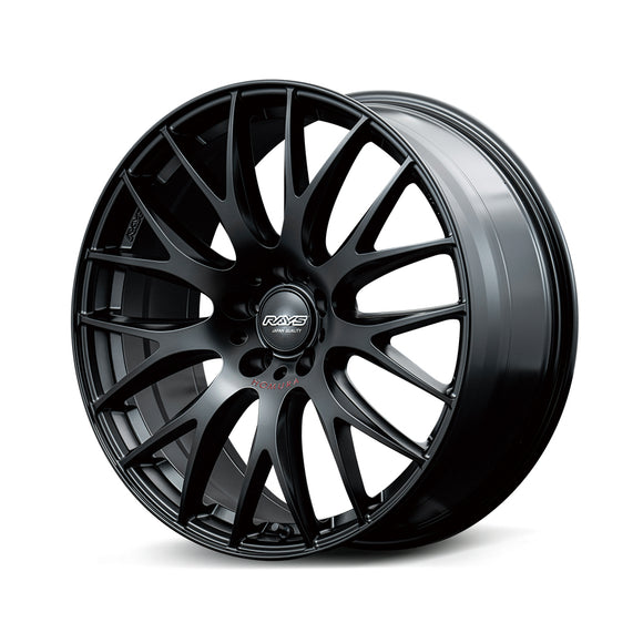 RAYS HOMURA 2x9Plus SPORT EDITION wheel in Semi Gloss Black / RAP Red Clear (B7J)