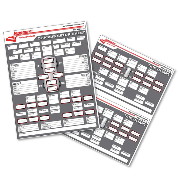 Longacre 52-22528 Chassis Set-up / Tire Chart