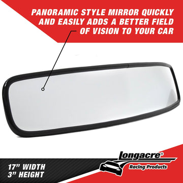 Longacre 52-22531 17" Wide Angle Mirror Kit - Short Brackets