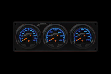 Longacre 52-44561 SMi™ Elite Waterproof Gauge Panel, 3 Gauge Oil Pressure/Wate