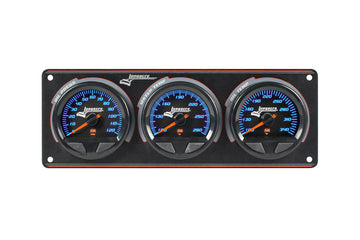 Longacre 52-44561 SMi™ Elite Waterproof Gauge Panel, 3 Gauge Oil Pressure/Wate