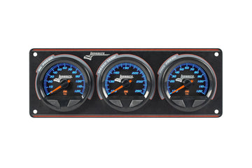 Longacre 52-44563 SMi™ Elite Waterproof Gauge Panel, 3 Gauge Oil Pressure/Wate