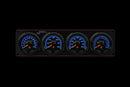 Longacre 52-44566 SMi™ Elite Waterproof Gauge Panel, 4 Gauge Oil Pressure/Wate