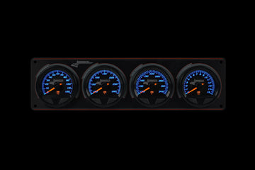 Longacre 52-44566 SMi™ Elite Waterproof Gauge Panel, 4 Gauge Oil Pressure/Wate