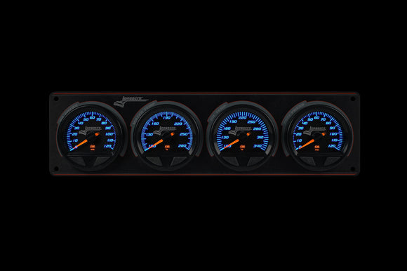 Longacre 52-44567 SMi™ Elite Waterproof Gauge Panel, 4 Gauge Oil Pressure/Wate