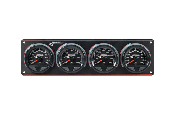 Longacre 52-44567 SMi™ Elite Waterproof Gauge Panel, 4 Gauge Oil Pressure/Wate