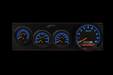 Longacre 52-44573 SMi™ Elite Waterproof Gauge Panel, 3 Gauge Oil Pressure/Wate