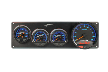 Longacre 52-44573 SMi™ Elite Waterproof Gauge Panel, 3 Gauge Oil Pressure/Wate