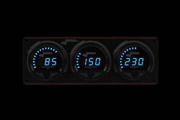 Longacre 52-44661 Digital Elite LED Waterproof Gauge Panel, 3 Gauge Oil Pressu
