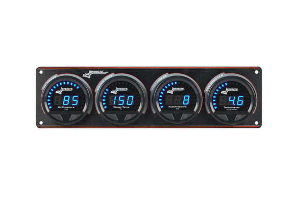 Longacre 52-44674 Digital Elite LED Waterproof Gauge Panel from Longacre, 3 Ga