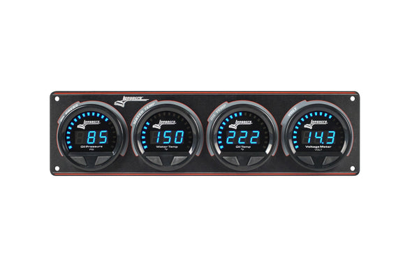 Longacre 52-44862 Digital Elite LED Waterproof Gauge Panel from Longacre, 4 Ga