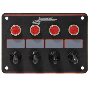 Longacre 52-44865 4 Accessory switch panel with 4 pilot lights
