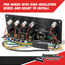 Longacre 52-44869 Flip-up Start / Ignition panel w/ 4 acc & pilot lights