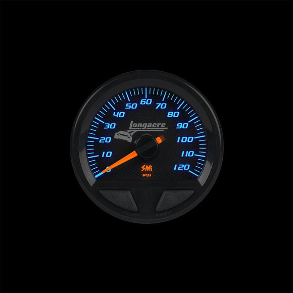 Longacre 52-46751 SMi™ Elite Waterproof Gauges, Fuel Pressure 0-120 psi, Senso