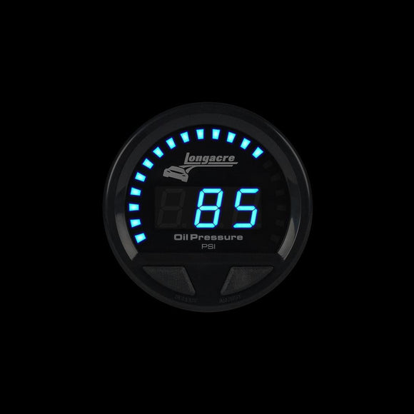 Longacre 52-46865 Digital Elite LED Waterproof Gauges, Oil Pressure 0-120 psi,