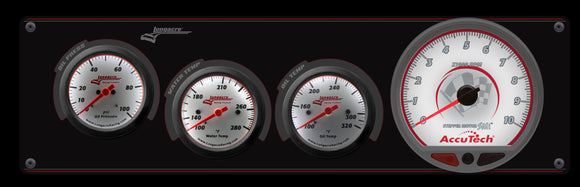 Longacre 52-46907 Sportsman™ Elite 3 Gauge Panel w/Tach Oil Pressure, Water Te