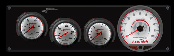 Longacre 52-46908 Sportsman™ Elite 3 Gauge Panel w/Tach Oil Pressure, Water Te