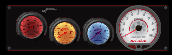 Longacre 52-46908 Sportsman™ Elite 3 Gauge Panel w/Tach Oil Pressure, Water Te