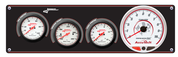 Longacre 52-46908 Sportsman™ Elite 3 Gauge Panel w/Tach Oil Pressure, Water Te