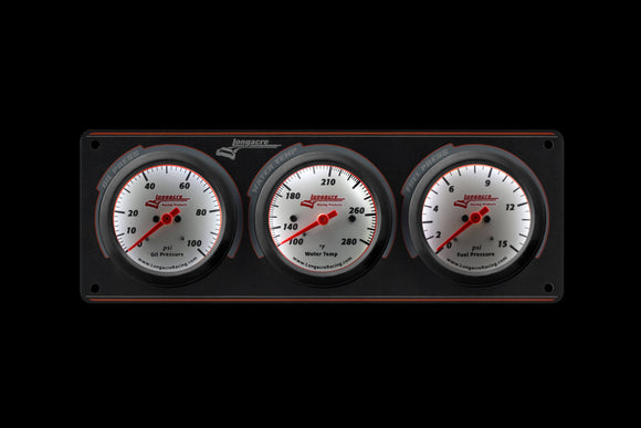 Longacre 52-46914 Sportsman™ Elite 3 Gauge Panel Oil Pressure, Water Temperatu