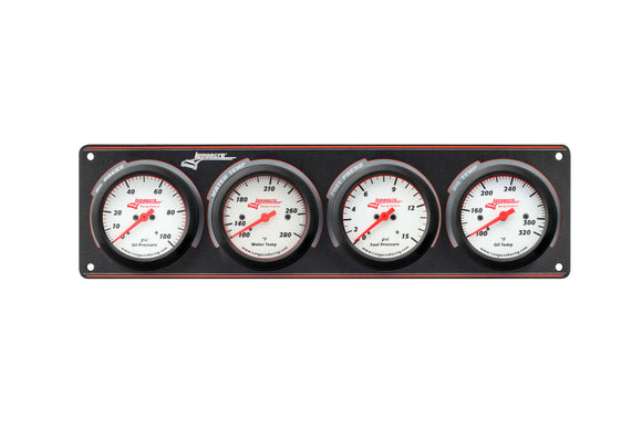 Longacre 52-46916 Sportsman™ Elite 4 Gauge Panel Oil Pressure, Water Temperatu