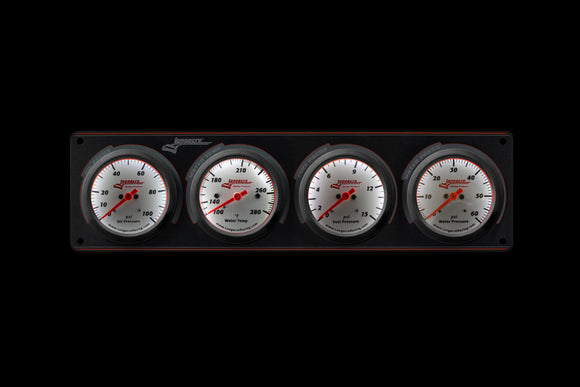 Longacre 52-46917 Sportsman™ Elite 4 Gauge Panel Oil Pressure, Water Temperatu