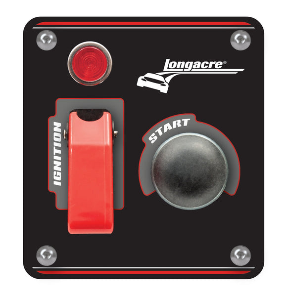 Longacre 52-48863 Elite Switch Panel - Push Starter/Ignition With Lights & Fli