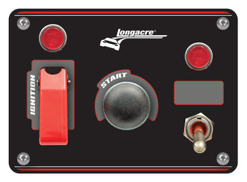 Longacre 52-48866 Elite Switch Panel - Push Starter/Ignition/1 ACC With Lights