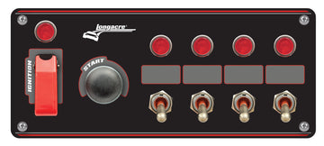 Longacre 52-48869 Elite Switch Panel - Push Starter/Ignition/4 ACC With Lights