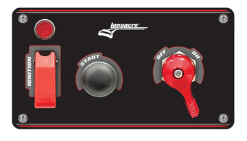Longacre 52-48871 Elite Switch Panel - Push Starter/Ignition With Lights, Flip