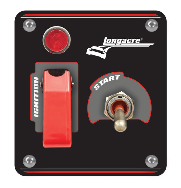 Longacre 52-48963 Elite Switch Panel - Starter/Ignition With Light & Flip
