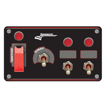 Longacre 52-48967 Elite Switch Panel - Starter/Ignition/2 ACC With Lights & Fl