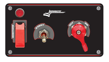 Longacre 52-48971 Elite Switch Panel - Toggle Starter/Ignition With Lights, Fl