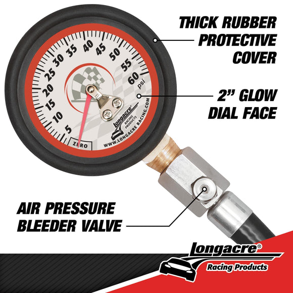 Longacre 52-52004 Basic 2" Tire Gauge